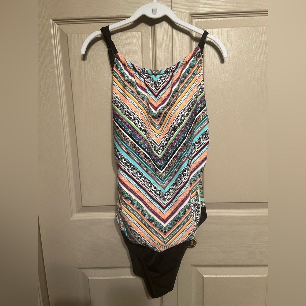 Jantzen Multicolor Chevron One Piece Swimsuit